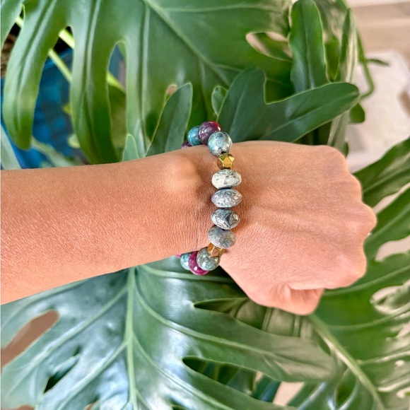 Hematite & Jasper bracelet (one) - Picture 4 of 7